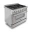 Zline 36" Durasnow® Dual Fuel Range, Range Hood And Dishwasher