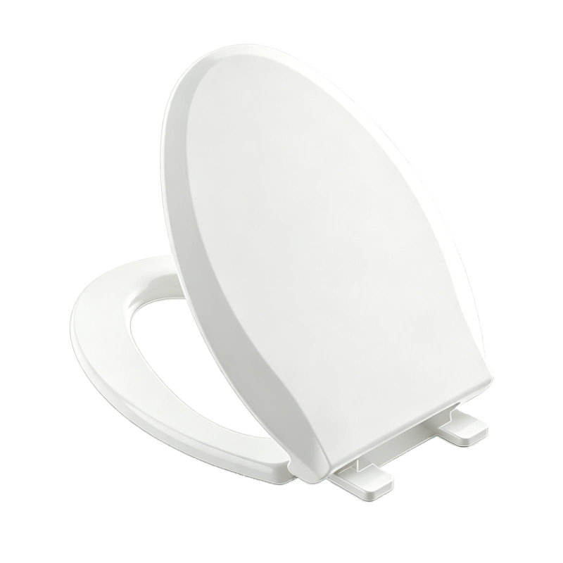 Toilet Seat Elongated Toilet Seat 18.5inch(White), White