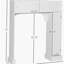 Armoire de salle de bain au-dessus de la toilette, armoire de rangement autoportante avec tablettes réglables, support de toilette, économiseur d'espace, blanc