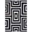 Santa Fe Silver/Black Area Rug-1117466198