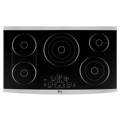 LG STUDIO 36" Electric Cooktop, Black Ceramic