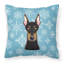  Coussin Snowflake Doberman 14 po