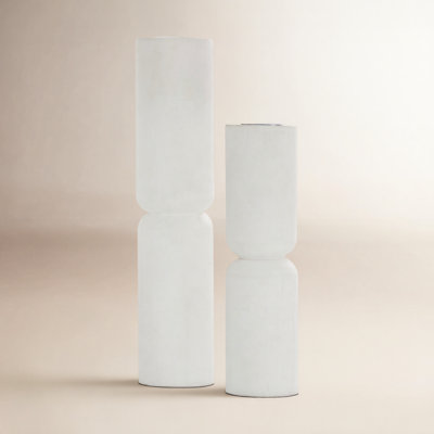 2 Piece Wood Tabletop Pillar Set