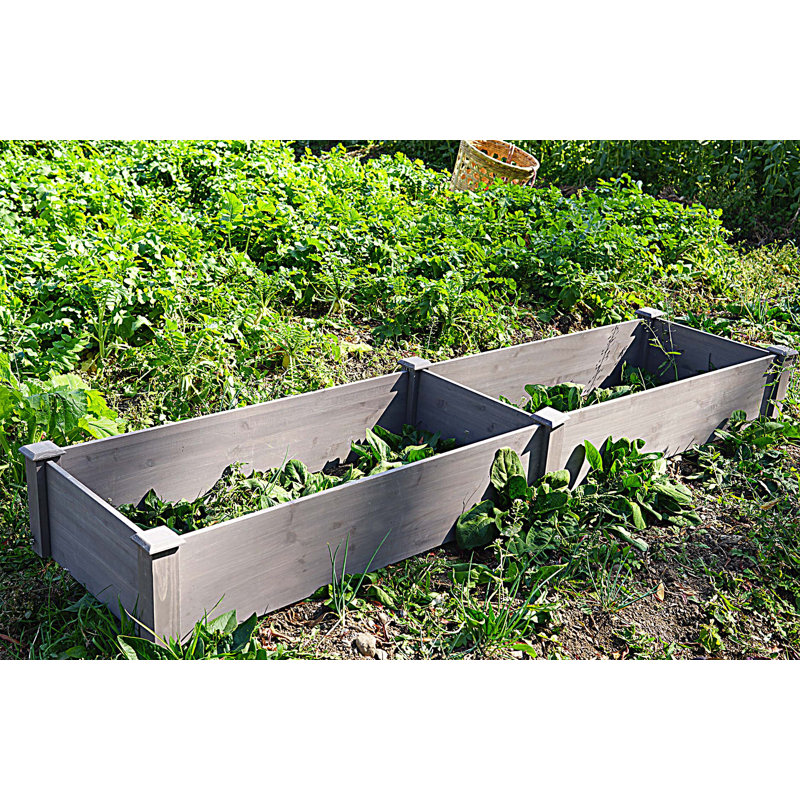 Over Ground Raised Garden Bed Large Long Planter Box for Outdoor, Tool-Free Assembly, 10.03" H x 96.03" W x 27.97" D