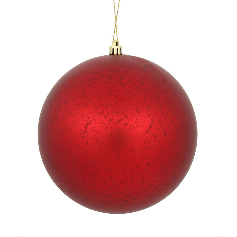 Ornement boule de mercure mat, Rouge, 8" H x 8" W