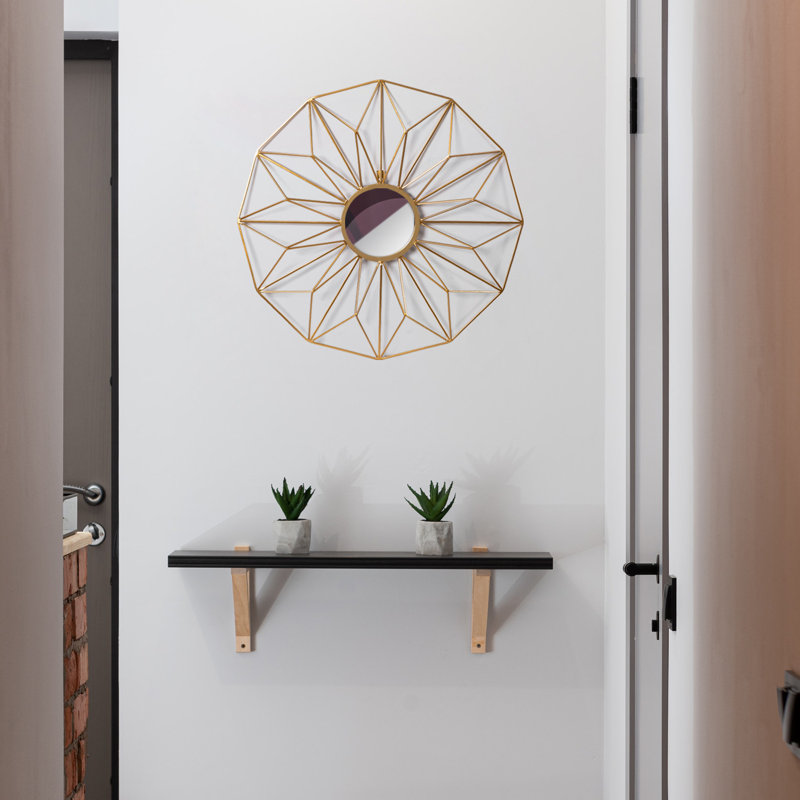 Glam Plants & Flowers Wall Decor on Metal, Gold