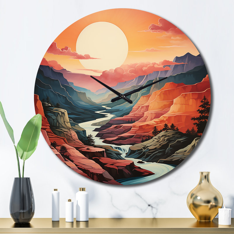 Horloge murale Canyon Majestic Palette II, Grand