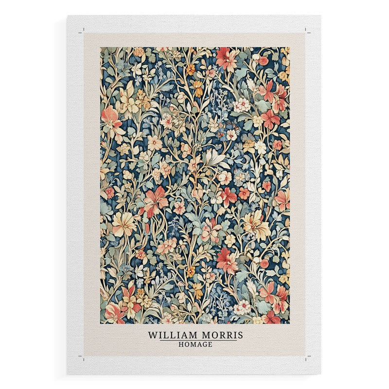 Série DMCXXCVWI de William Morris - Impression sur toile seulement - NON-CADRE, H 27 po x l 18 po