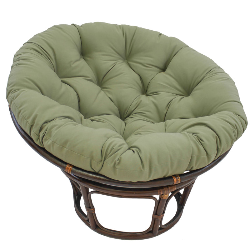 Outdoor Papasan Seat Cushion, Sage, 52" W x 52" D