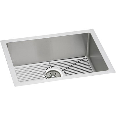 Crosstown 24" L x 18" W Undermount Kitchen Sink with Grid and Drain Assembly