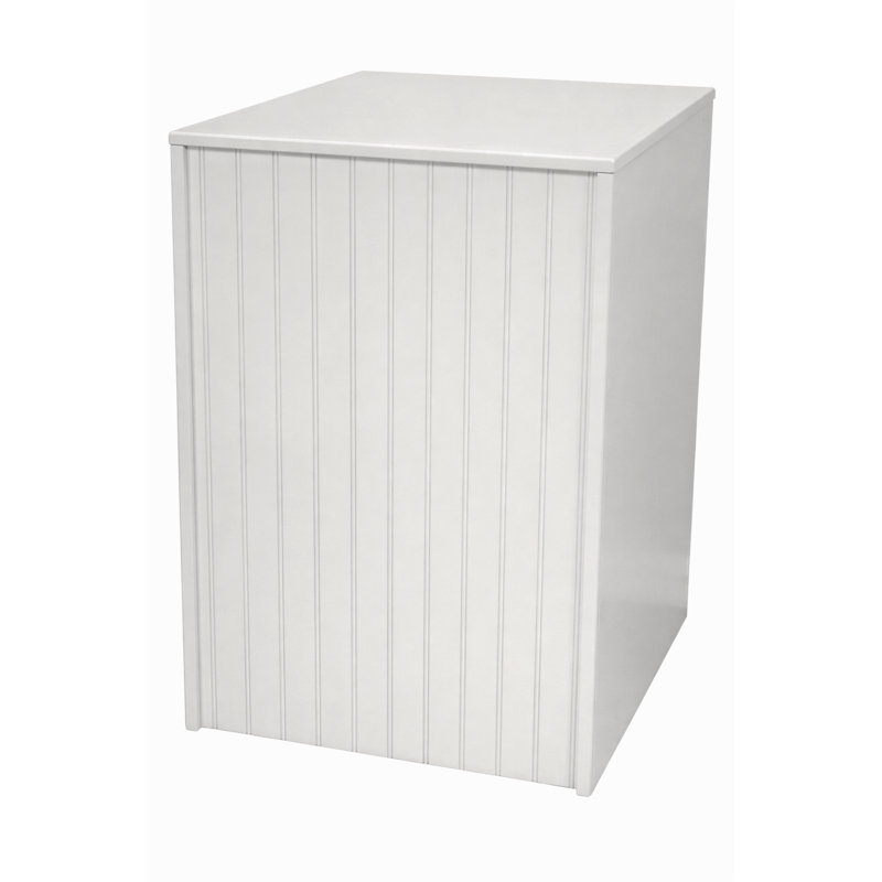 Classeur 2 tiroirs Poplar, Blanc doux