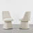 Swivel Fabric Upholstered Dining Chair-1757222451