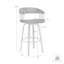 Tabouret de bar rotatif 30,5 po en similicuir avec métal bronze-129746033-129746034