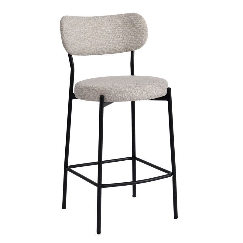 (Ensemble de 2) tabouret de comptoir rembourré Opaline, Beige