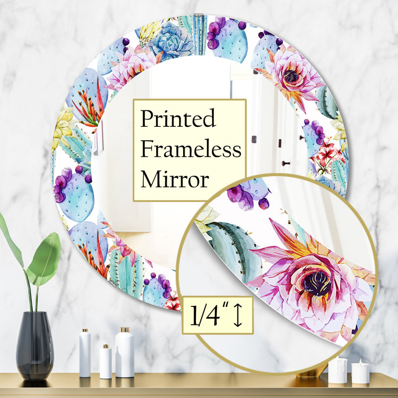 Miroir mural bohémien et éclectique, H 31,5 po x l po
