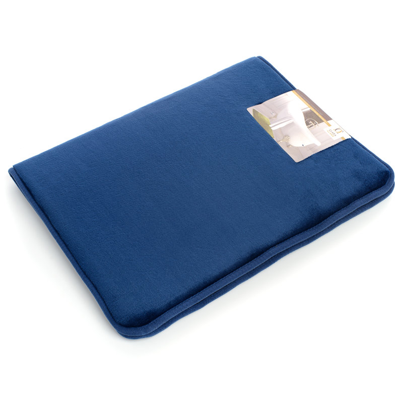 Tapis de bain antidérapant pour baignoire et douche, Bleu royal, H 1 po x l 20 po x p 32 po