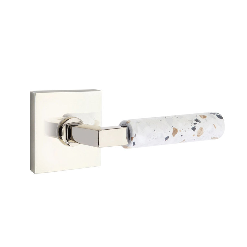 Passage Door Lever, Polished Nickel, Right