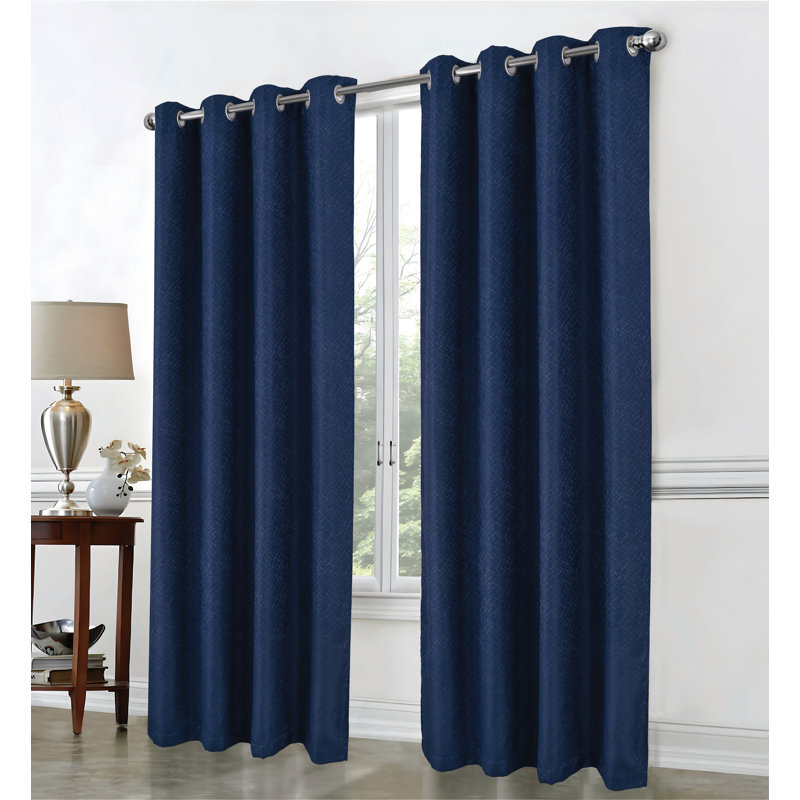 Ensemble de rideau de fenêtre Cassi Shimmer, Marine