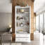 Vitrine avec porte en verre trempé et 2 tiroirs-987152071