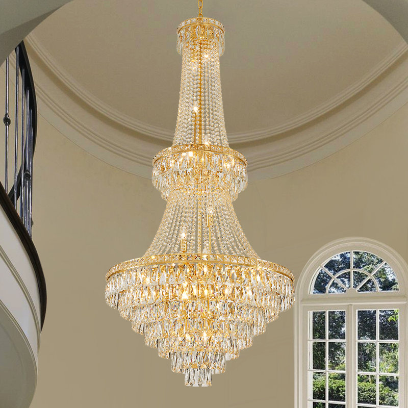 26 Light Empire Crystal Chandelier, 60.3" H x 30.7" W x 30.7" D