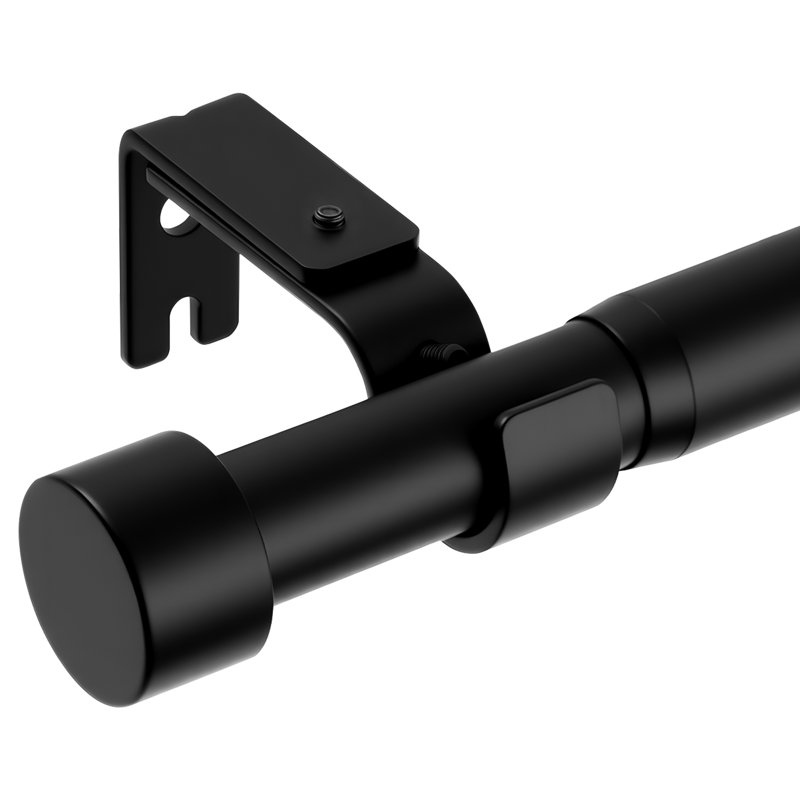 Tringle à rideaux Lachina Arnel, 16" - 28", Noir mat