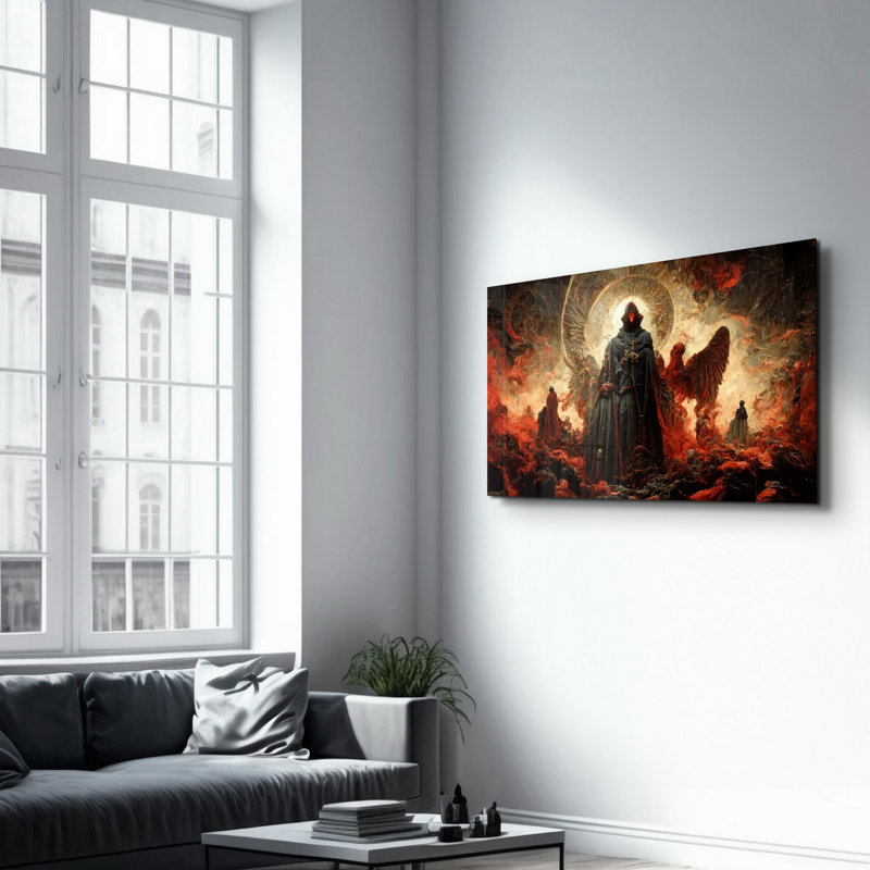 Élégante peinture murale en verre trempé de 13,8 po x 21,7 po | 100% verre trempé, épaisseur: 0,16 pouce | Imprimé UV pour des couleurs éclatantes | Parfait pour la décoration intérieure, le salon et les espaces de bureau