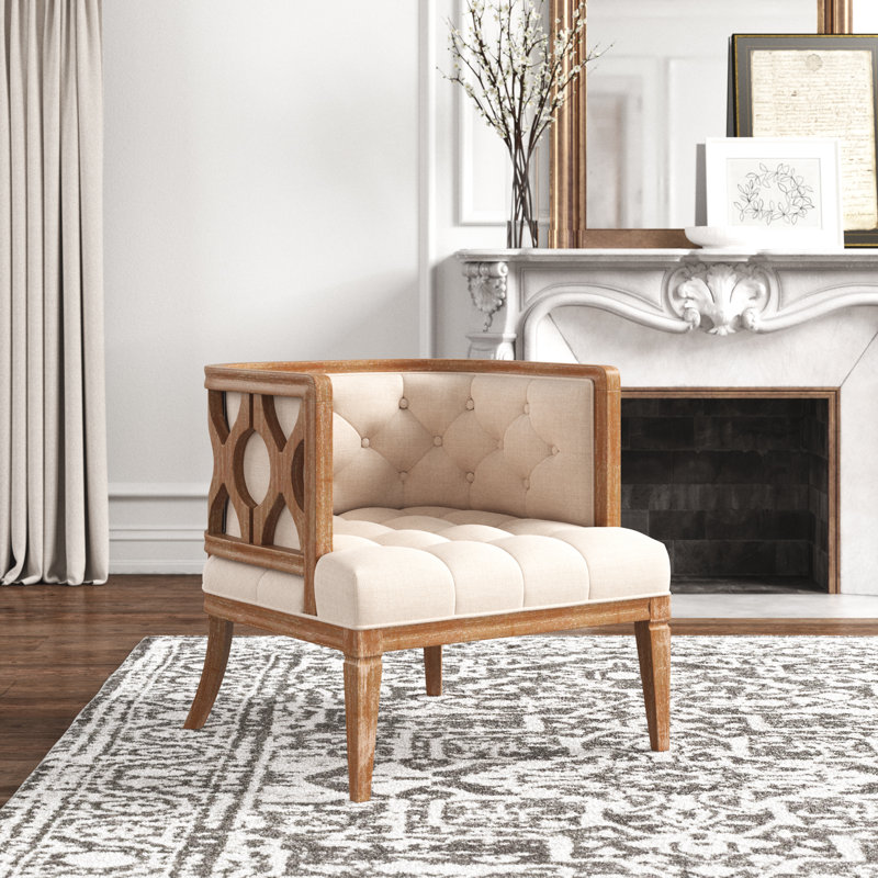 Arleni 29.1" Wide Tufted Polyester Barrel Chair