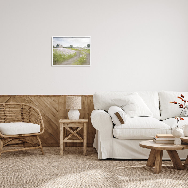Peaceful Country Road, campagne, H 16 po x l 20 po x P 1,5 po, Blanc
