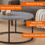 Table basse ronde, table centrale moderne avec pieds en métal pour le salon-453829566