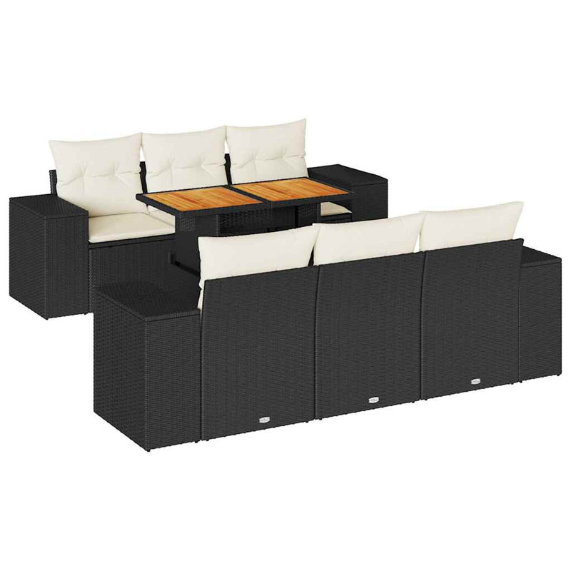 Grand canapé modulaire en rotin PE Vidaxl