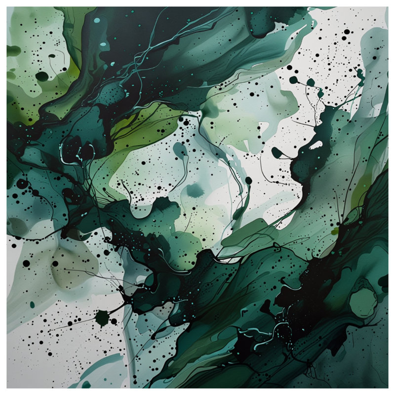 Coussin décoratif abstrait, coussins double face Art, 16 x 16 inches