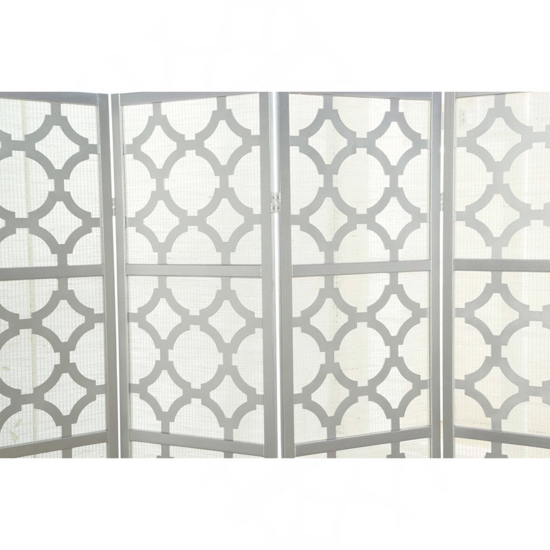 Cloison 4 panneaux quart de feuille, Silver