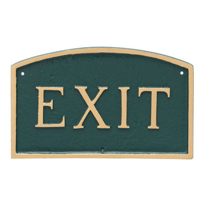 Plaque de jardin exit statement