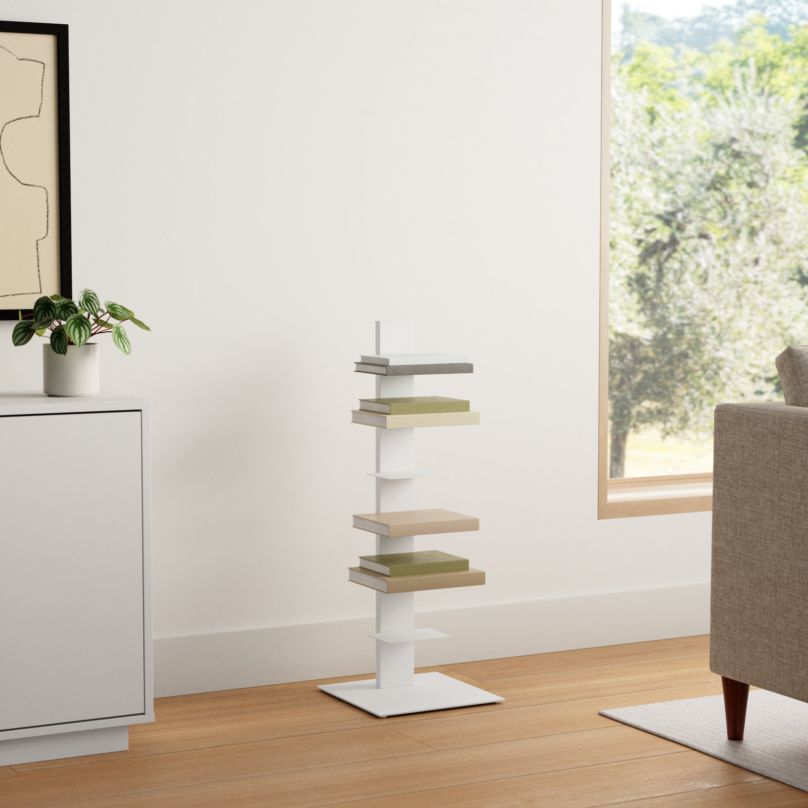 Ajax 14" Bookcase, White