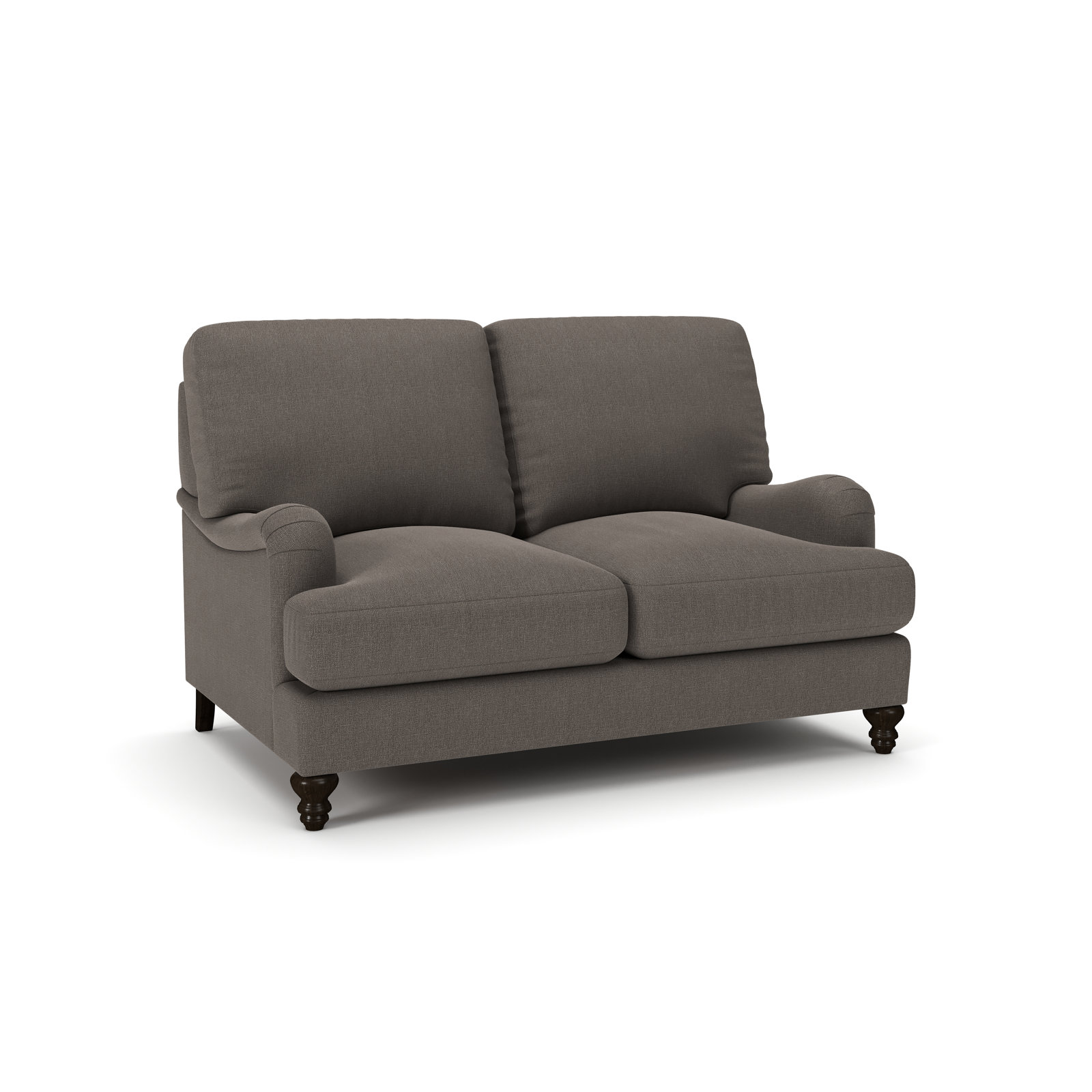 Walters 59'' Upholstered Loveseat, Drusky Charcoal Sustain® Basketweave