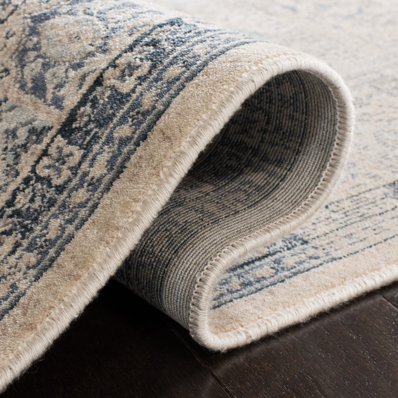 Tapis oriental pierre / bleu Evanoff, Tapis de couloir 2 pi 2 po x 8 pi