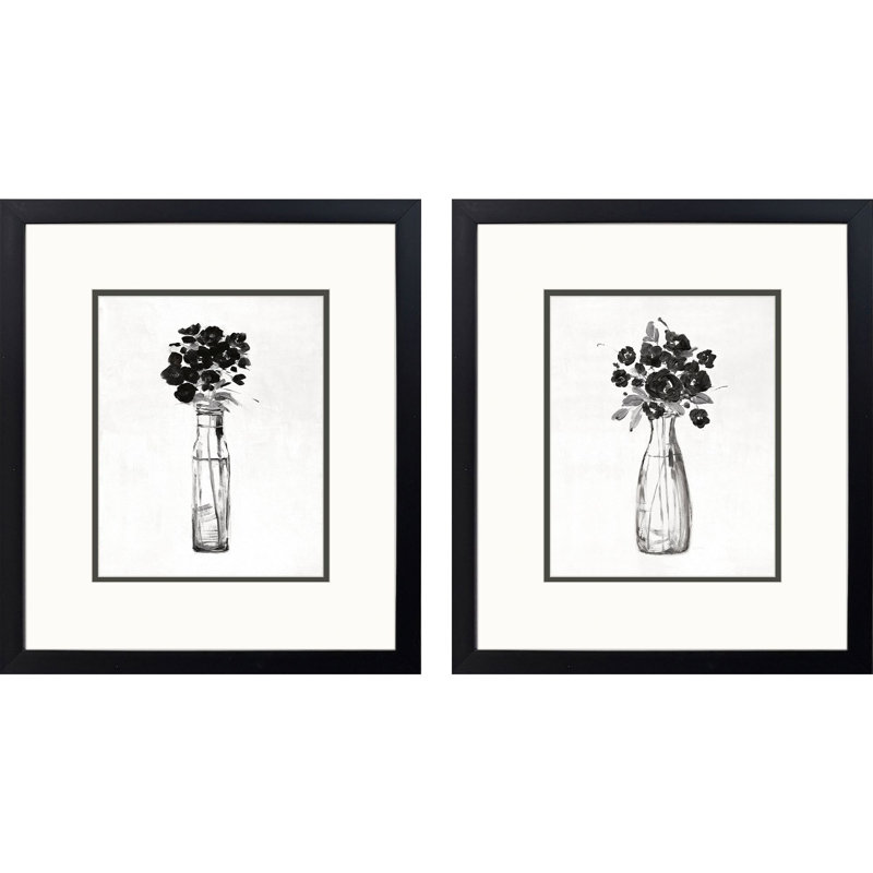 Sophisticated Floral Framed Art