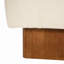Banc rembourré beige capitonné en tissu de lin avec pieds en bois massif - Élégant et robuste