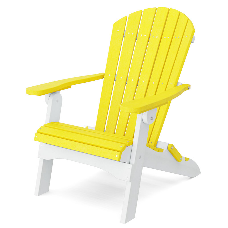 Chaise Adirondack pliante Heritage, Jaune citron / blanc