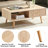 Boho Rectangle Coffee Table with Solid Wood Legs & Sliding Storage Drawer, Modern Living Room or Office Center Table-2106563065
