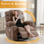 Fauteuil inclinable pivotant surdimensionné et massant avec chauffage lombaire et multiples fonctions pour un confort et une détente ultimes-377872221