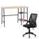 Home Office Desk and Chair Set Computer Desk and Ergonomic Mesh Office Chair Set