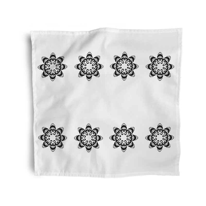 Cherylene Ikat Mandala Napkins, White