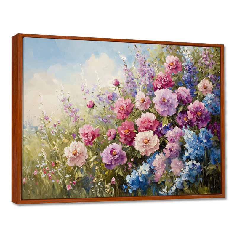 Jacobie - Floral Oversized Canvas Prints, Brun, H 12 po x l 20 po, Impression encadrée flottante