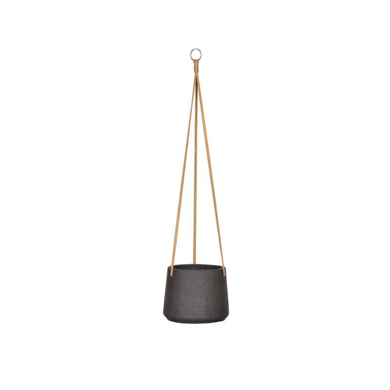 Pot à fleurs Patt L (suspendu) noir patiné, Noir délavé, H 6,5 po x l 7,87 po x P 7,87 po