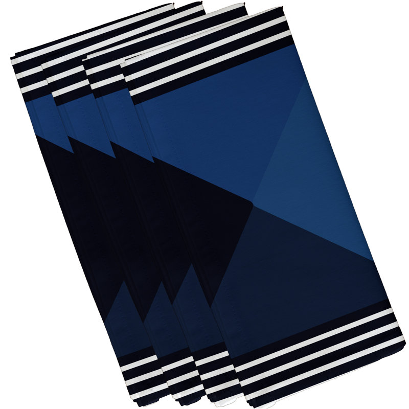 Ensemble de serviettes 4 pièces Bartow, Bleu marine