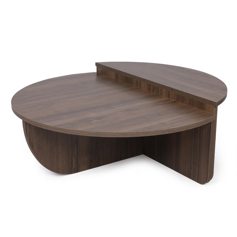 Madiera Round 2 Pieces Nesting Table Set, Medium Black