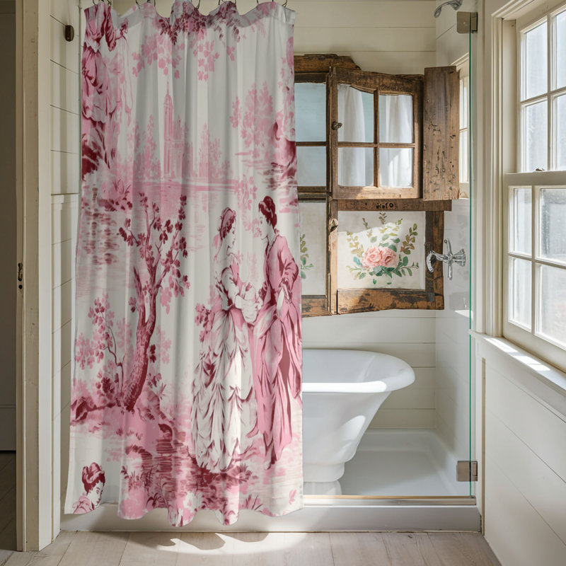 Rideaux de douche 1 pièce, H 74 po x l 71 po