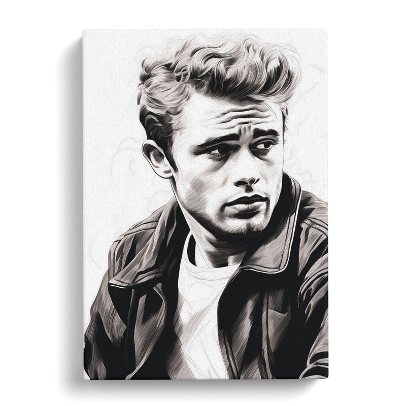 James Dean Line - Wrapped Canvas, 60cm H x 40cm W x 3cm D