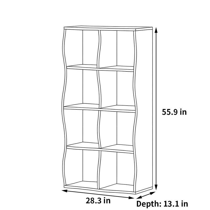 High-quality and practical bookcase, Brown